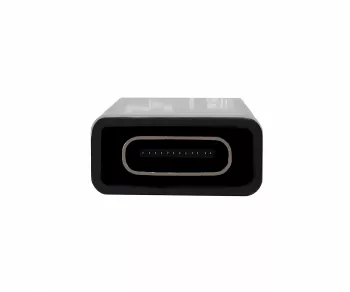 Adapter, USB A plug to USB C socket aluminium, space grey, DINIC Box